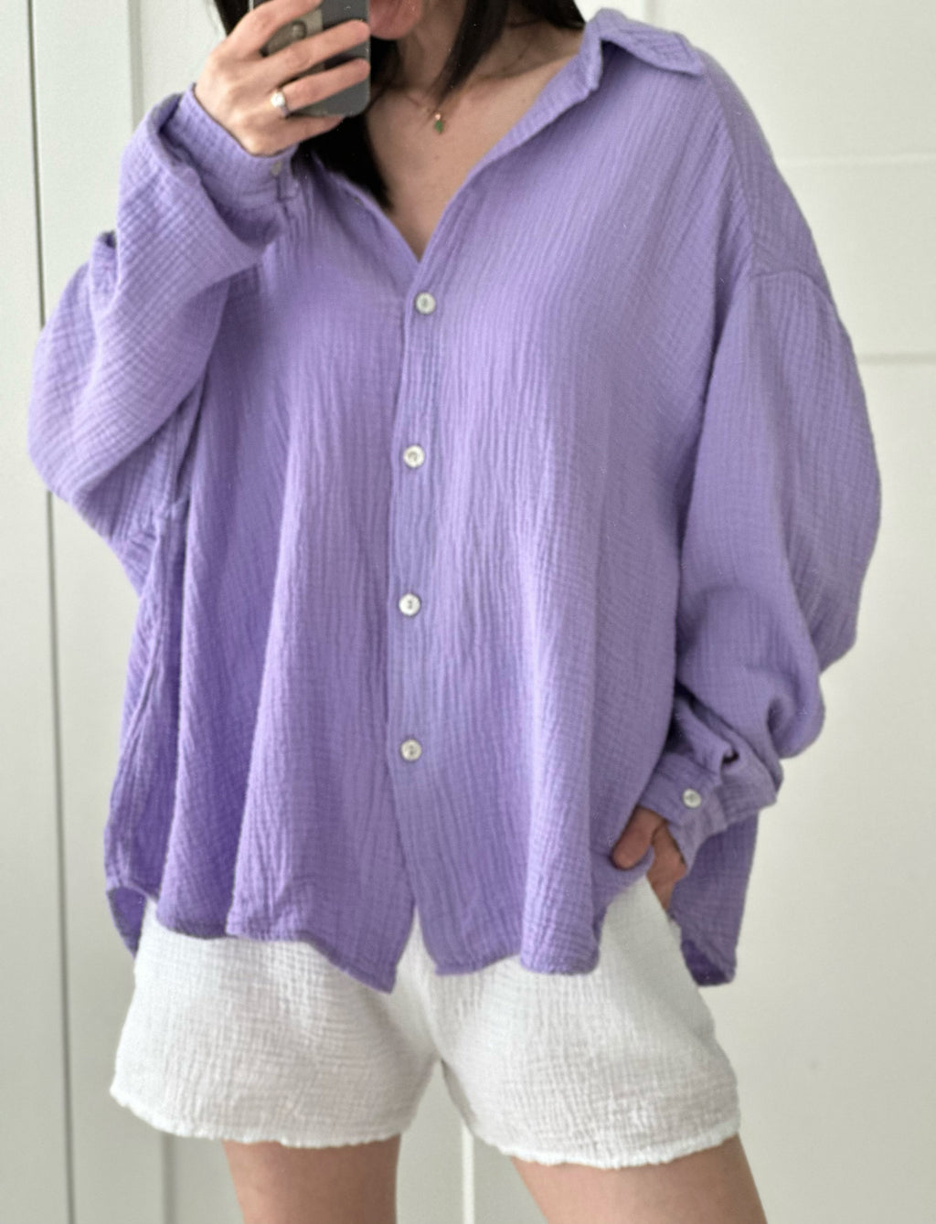 Blusa de muselina, regular, 34 colores