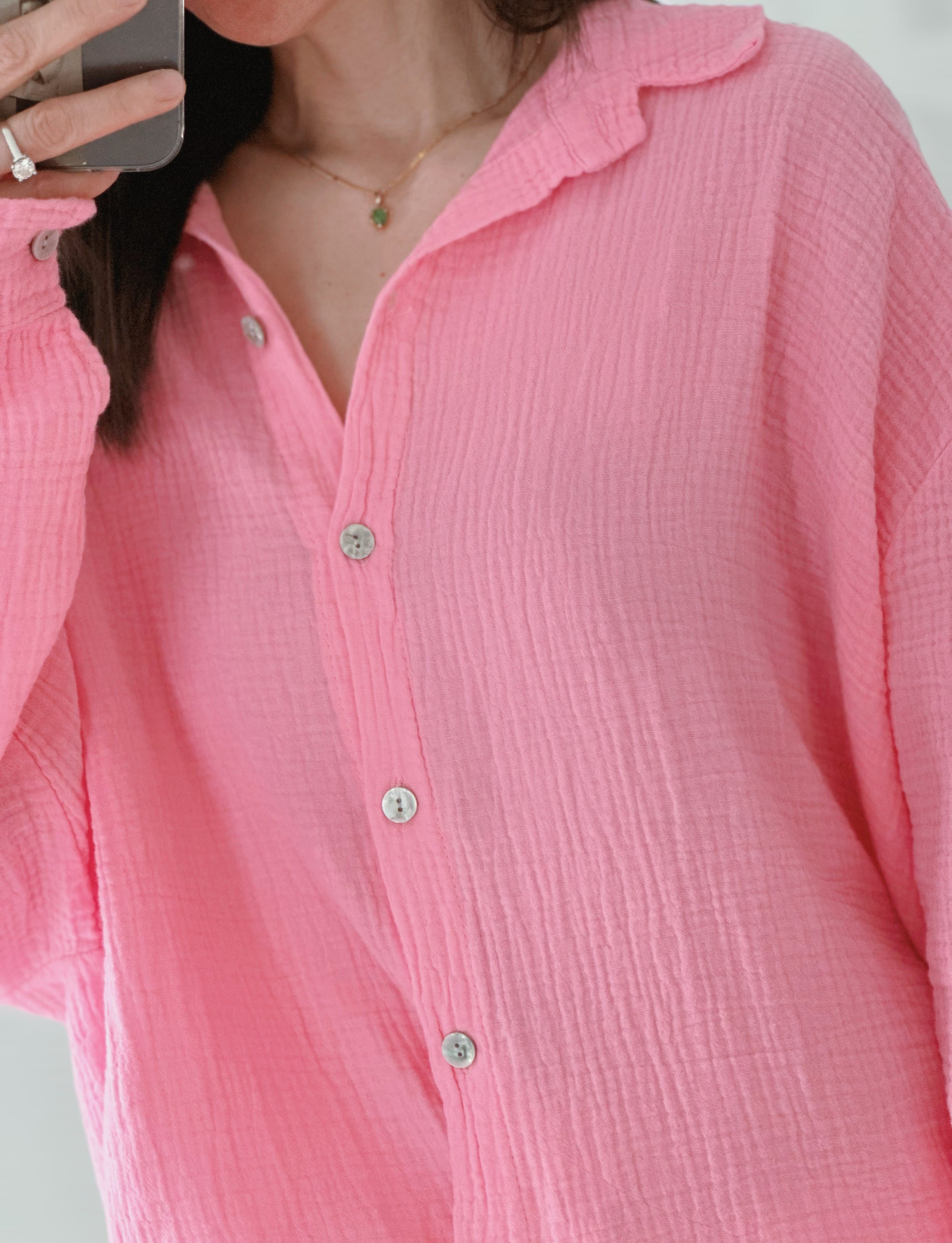 Blusa de muselina, regular, 34 colores