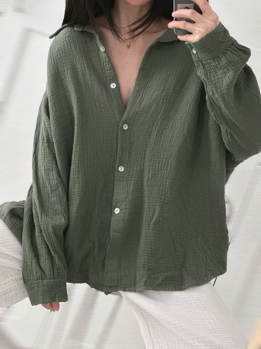 Blusa de muselina, regular, 34 colores