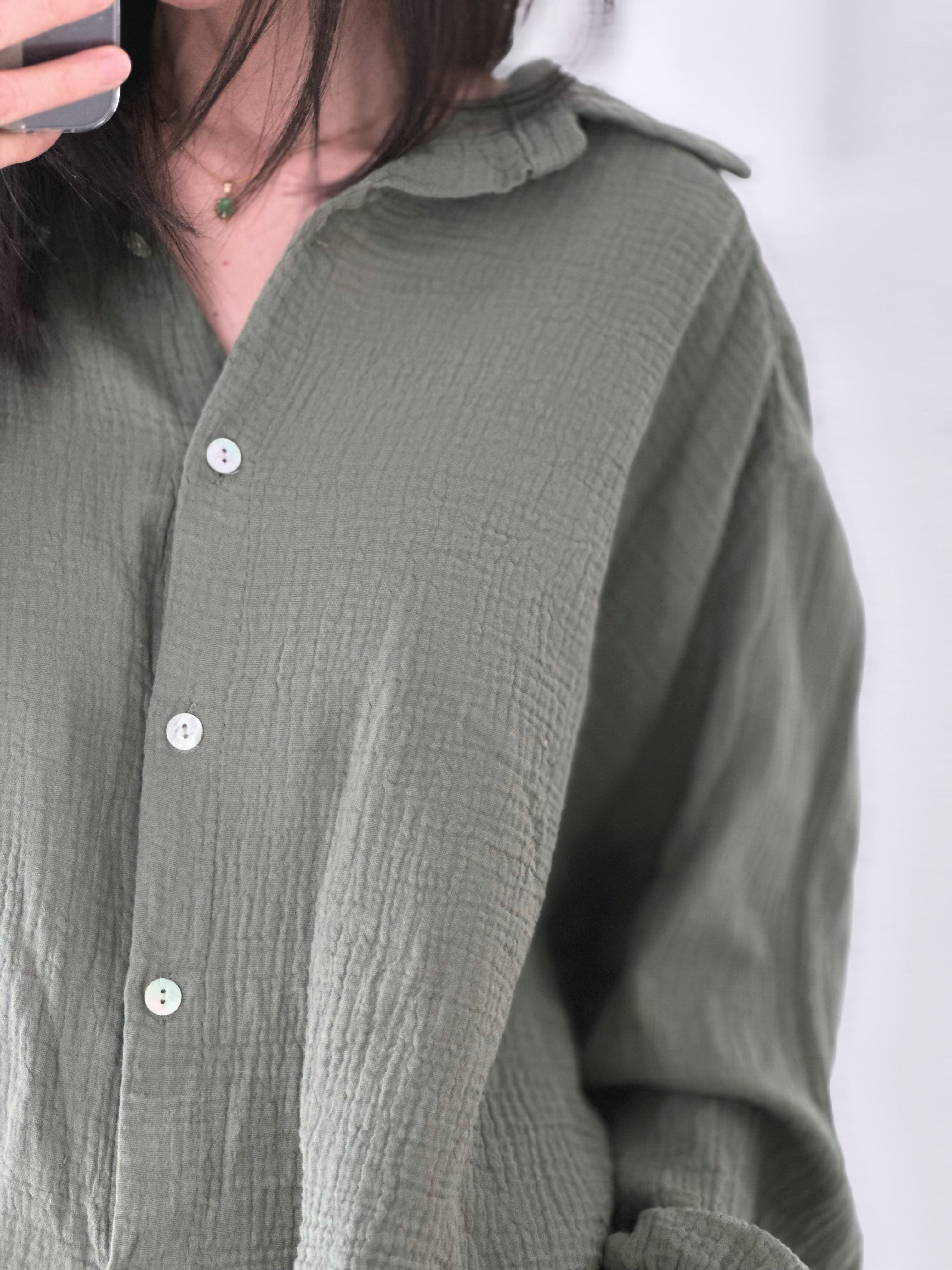 Blusa de muselina, regular, 34 colores