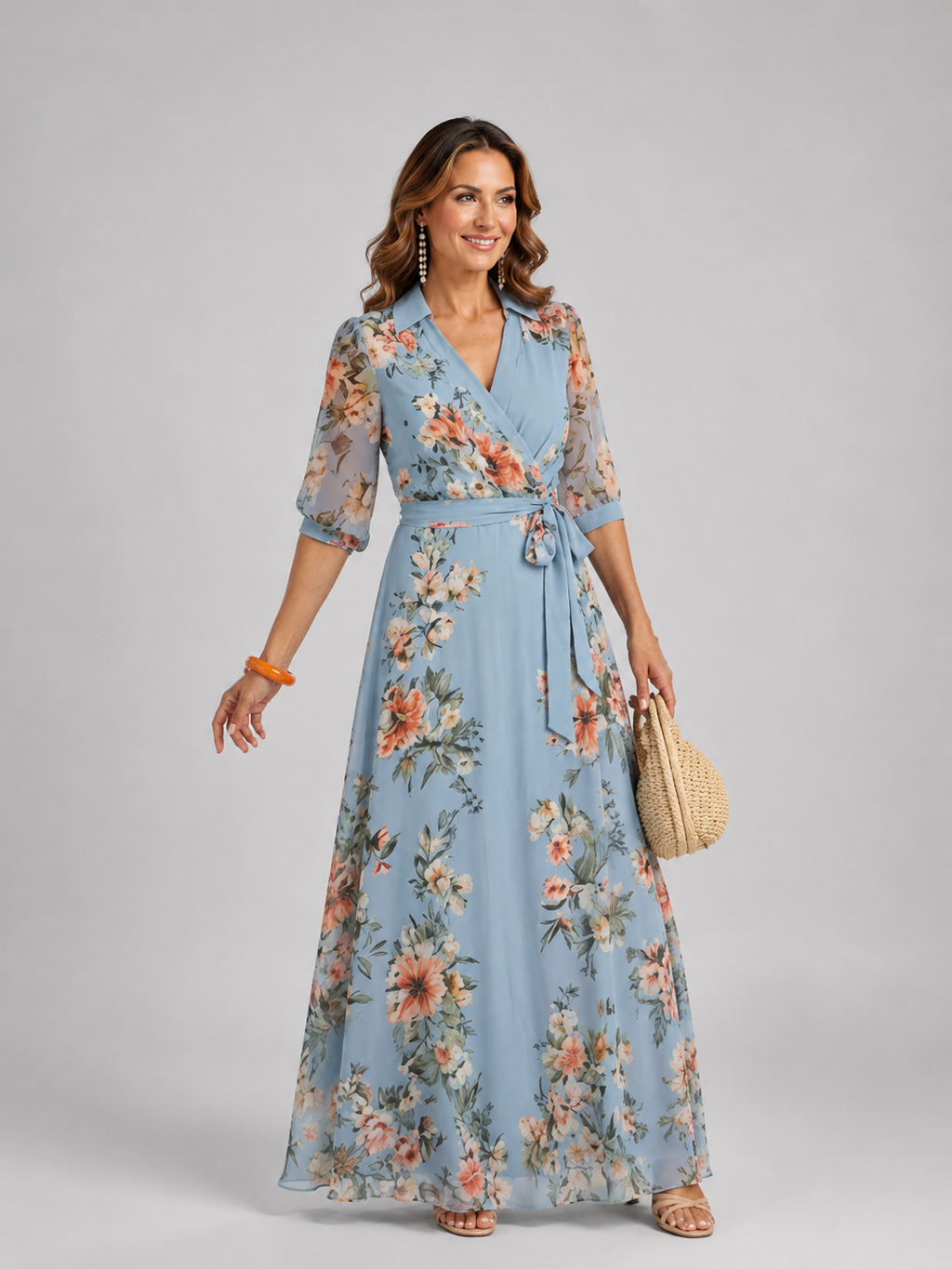 Lena | Vestido maxi floral