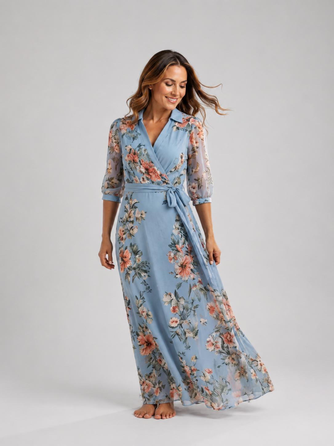 Lena | Vestido maxi floral