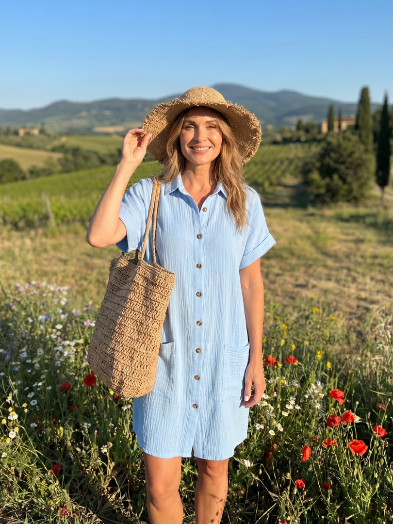 Mathilda | Vestido camisero con botonadura