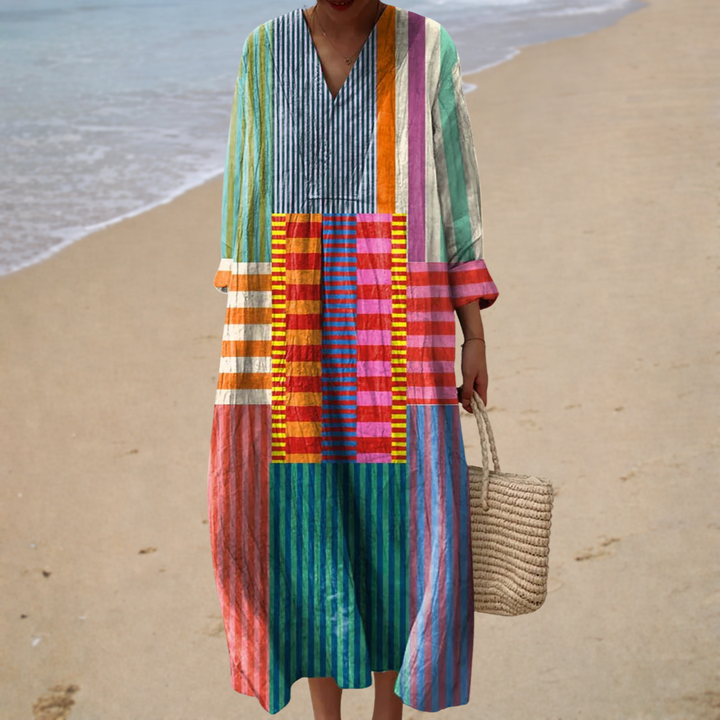 Vestido de Verano Estampado Favorecedor - Zelira