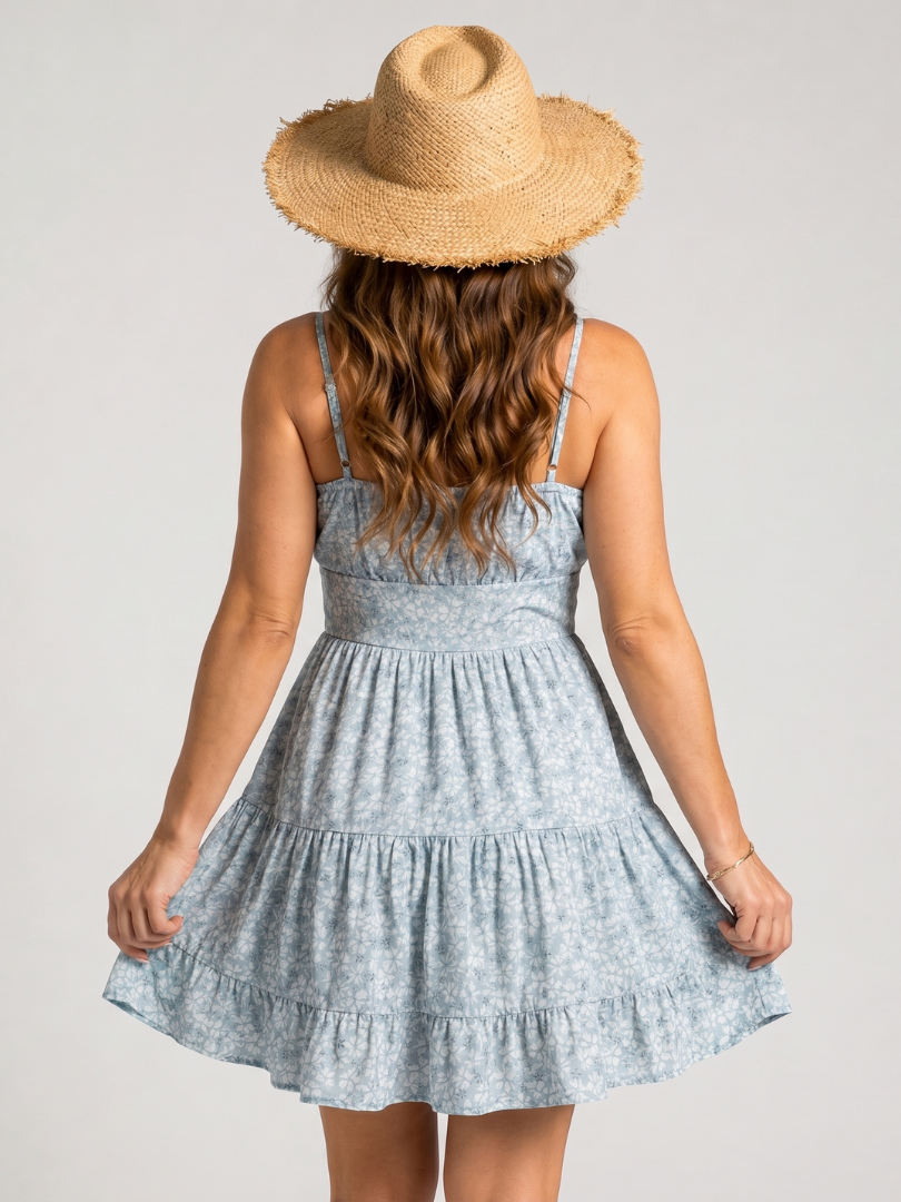 Pauline | Vestido escalonado con tirantes