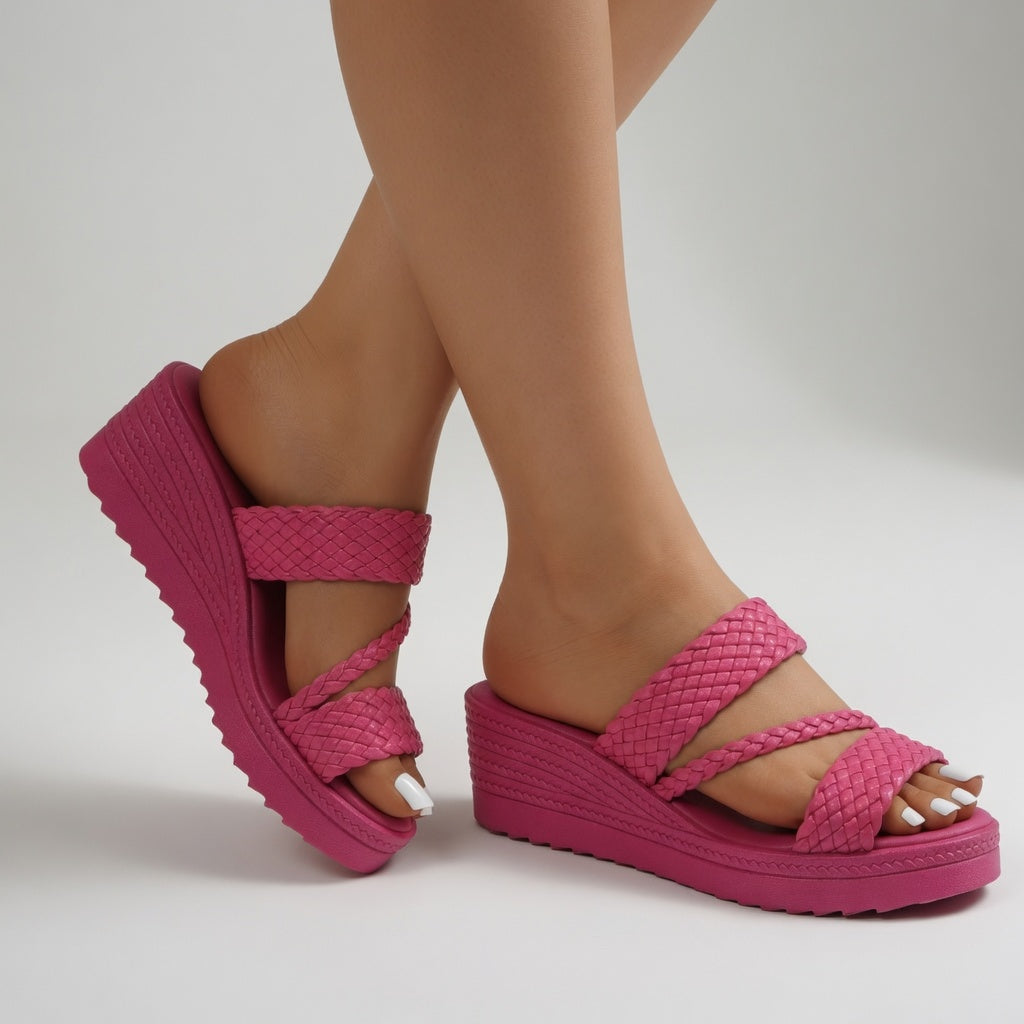 Sandalias para Mujer – Diseño Trenzado y Estilo Veraniego Cómodo