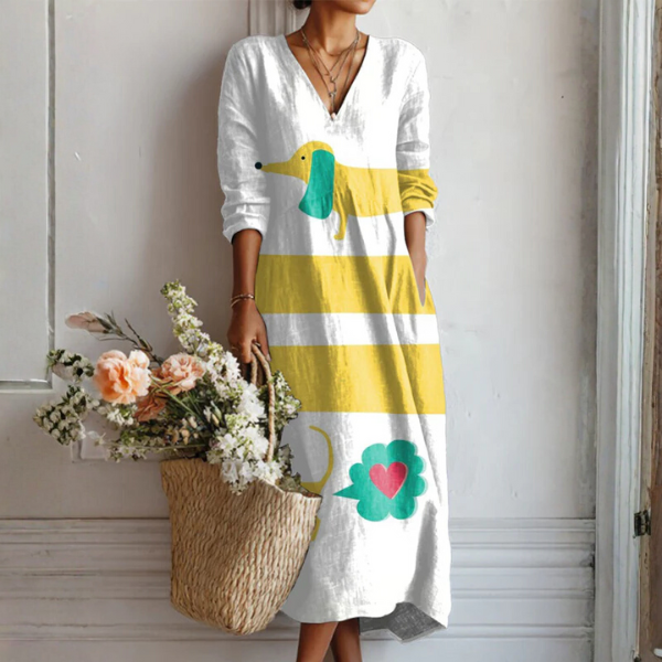 Zoe, Vestido primaveral elegante sin esfuerzo de Zelira