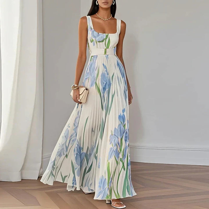Oriah, Vestido Maxi Línea A Floral de Zelira