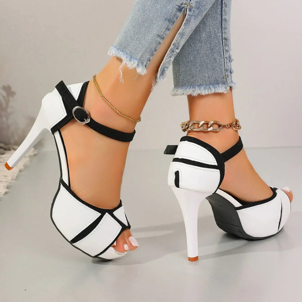 Mareike | Elegantes zapatos de plataforma con peeptoe