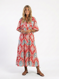 Stefanie | Vestido midi de estampado paisley