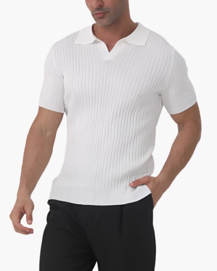 Polo de algodón acanalado transpirable - Zelira