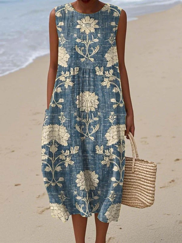 Belle, Vestido de verano ligero y sin mangas de Zelira