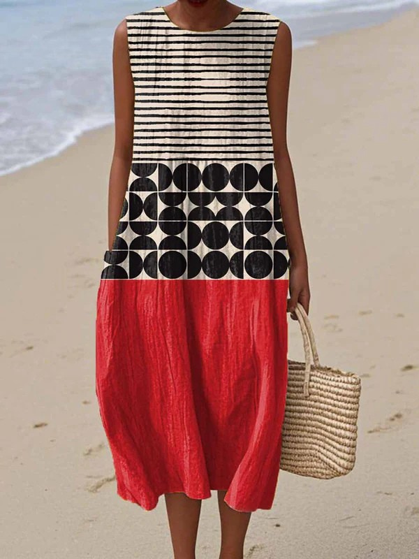 Jane™, Vestido Midi Colorblock de Zelira
