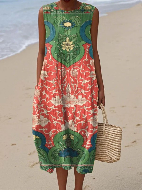 Vera, Vestido de verano ligero y sin mangas de Zelira
