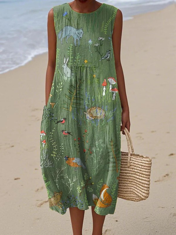 Speranza, Vestido de verano ligero y sin mangas de Zelira