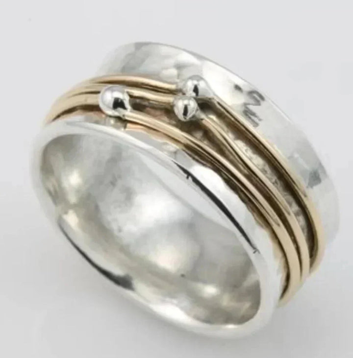Anillo vintage de oro con baño de plata - Zelira