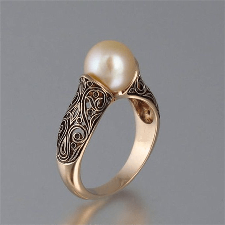 Anillo de oro vintage con perla - Zelira