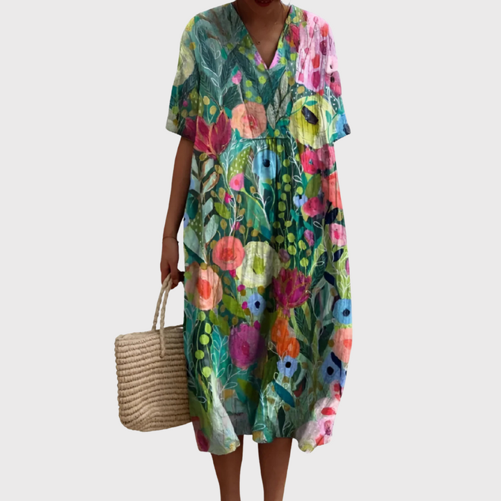 Yara, Vestido de verano ligero de manga corta de Zelira