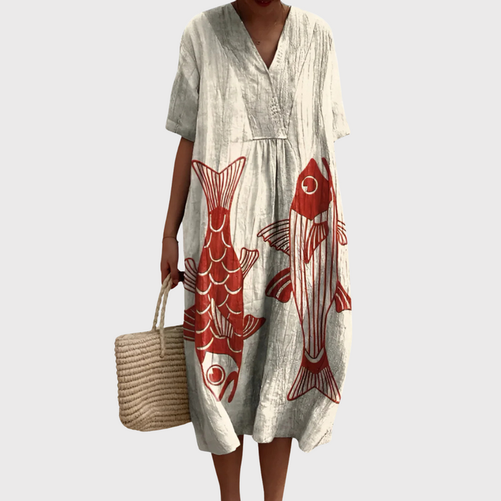 Fiorella, Vestido de verano ligero de manga corta de Zelira