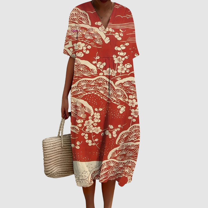 Karolina, Vestido de verano ligero de manga corta de Zelira