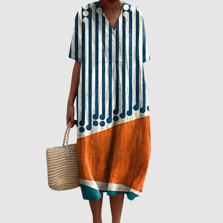 Paloma, Vestido de verano ligero de manga corta de Zelira