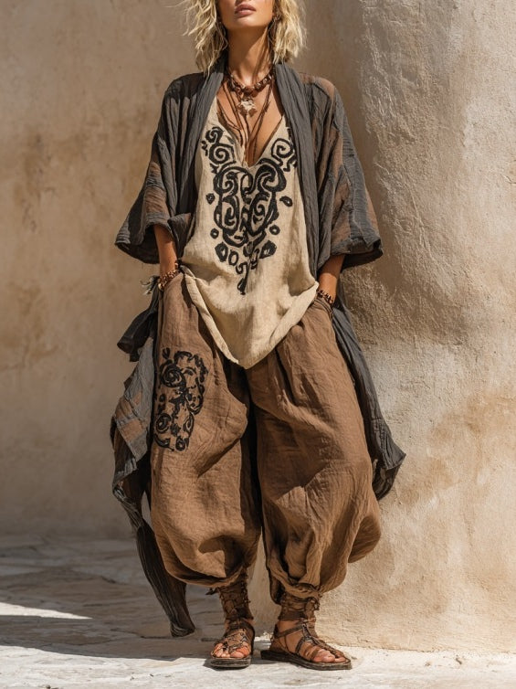 Laura – Conjunto de tres piezas Bohemian Nomad Art