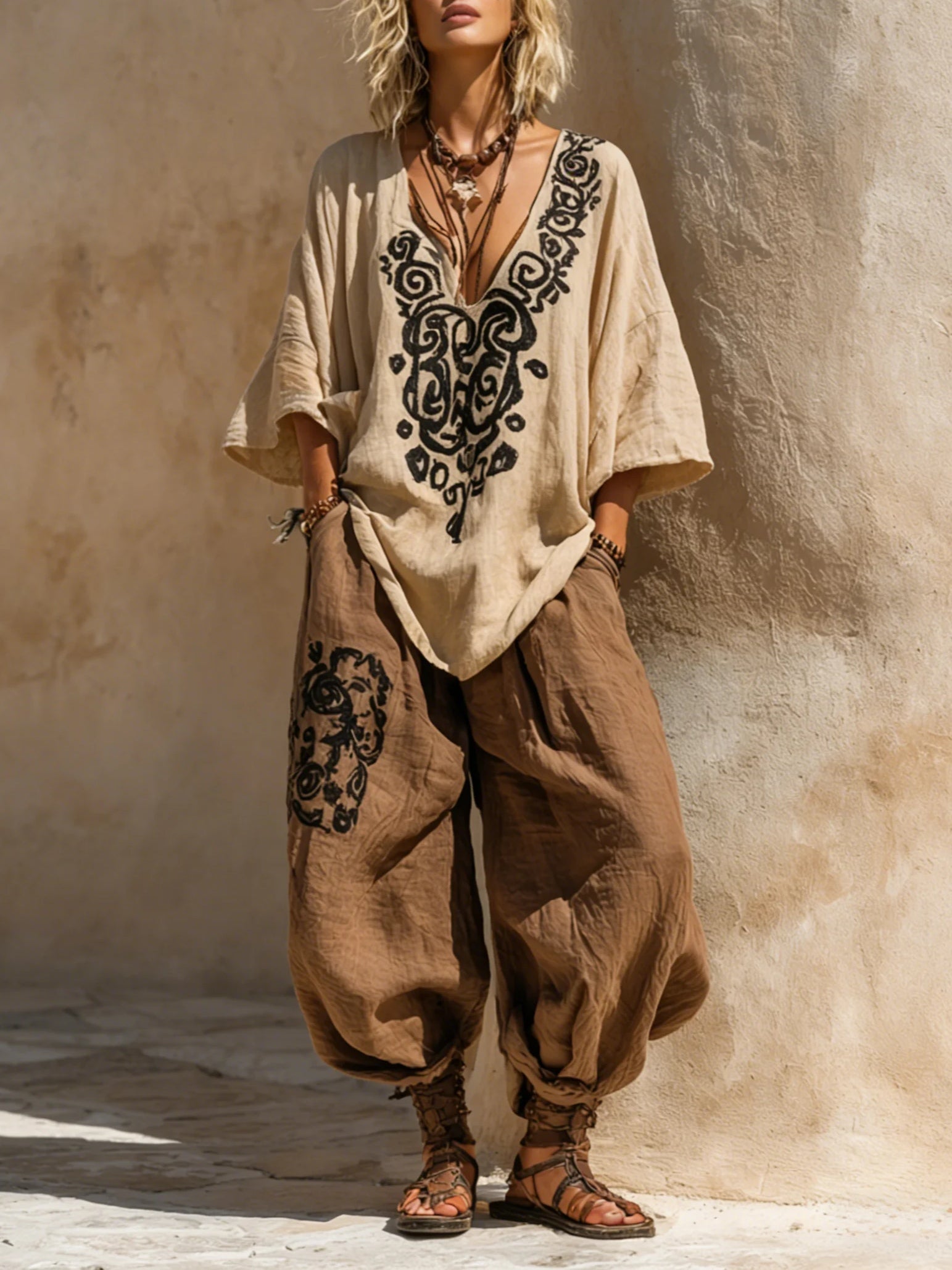 Laura – Conjunto de tres piezas Bohemian Nomad Art