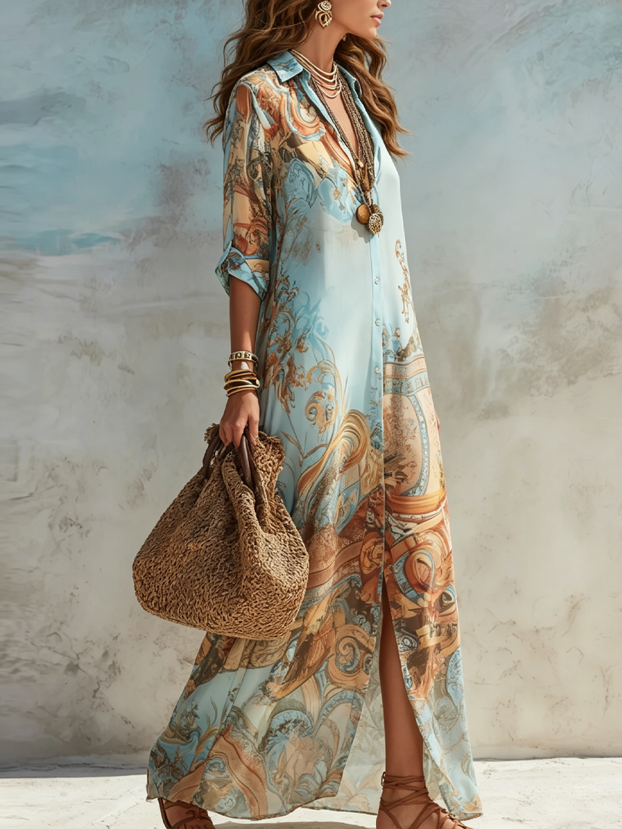 Lorna | Vestido camisero «Mediterraneo»