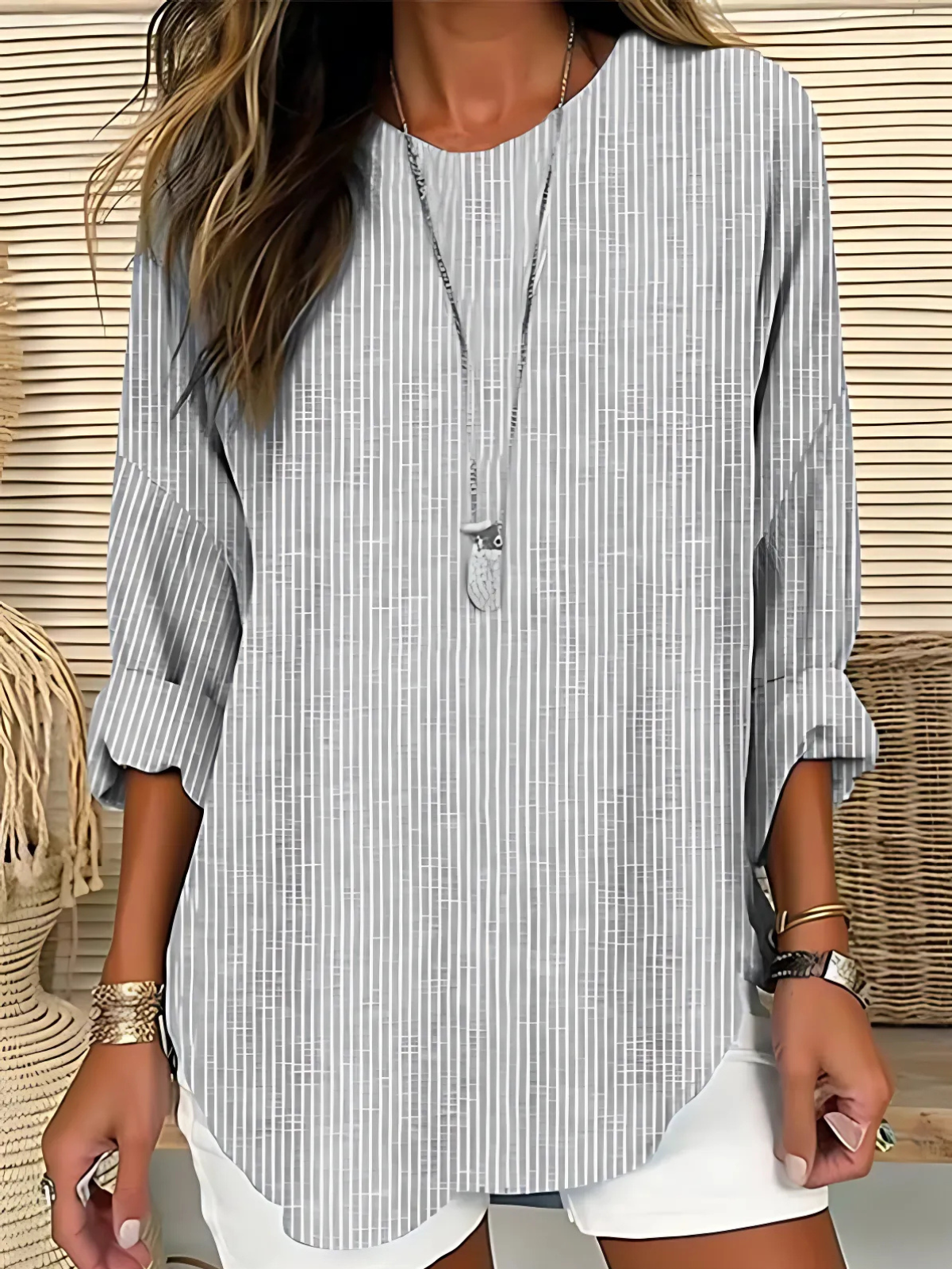 Olivia | Blusa de Rayas de Tendencia