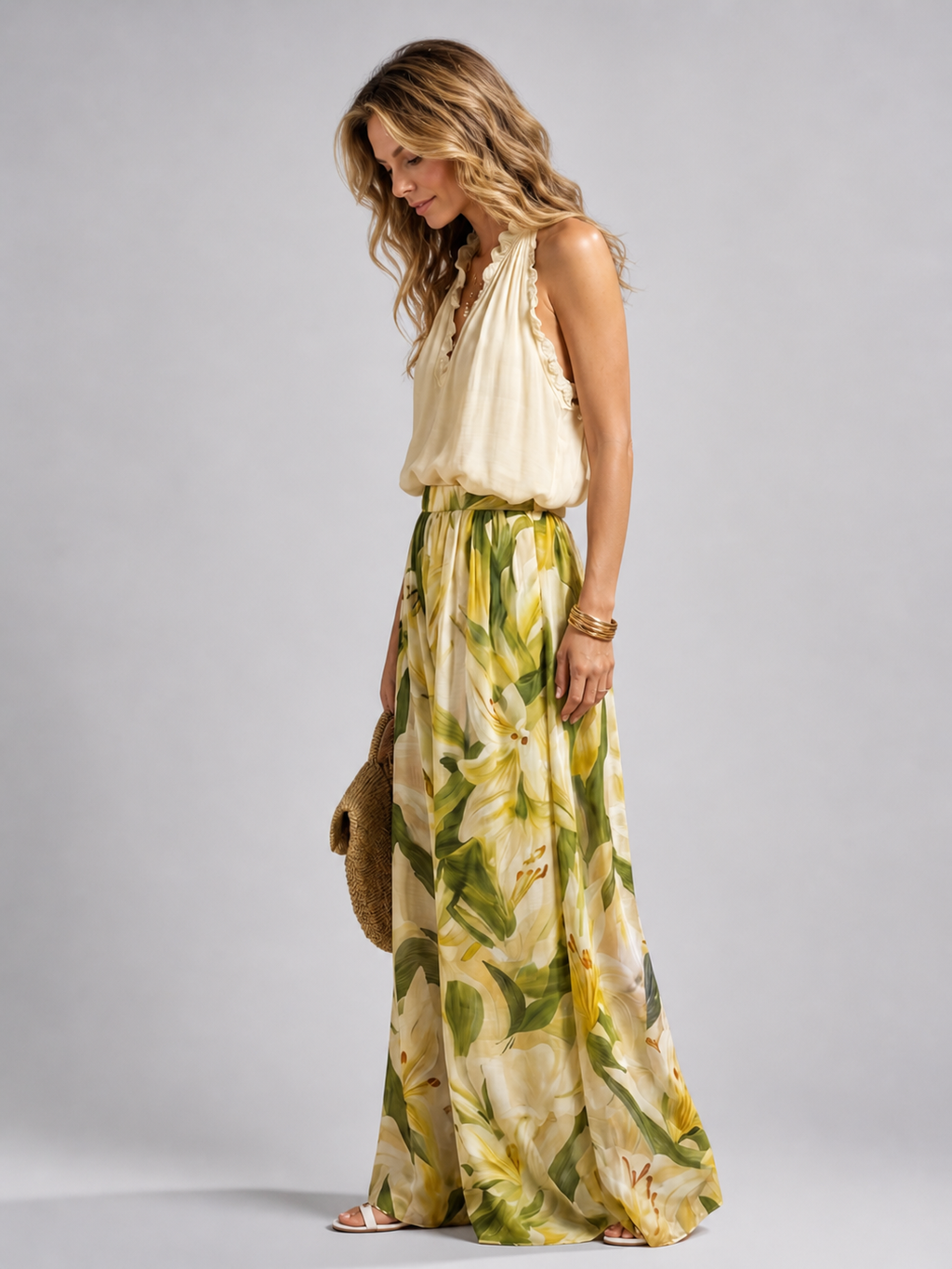 Yvonne | Conjunto de dos piezas floral