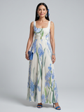 Adelheid | Vestido midi floral con escote cuadrado