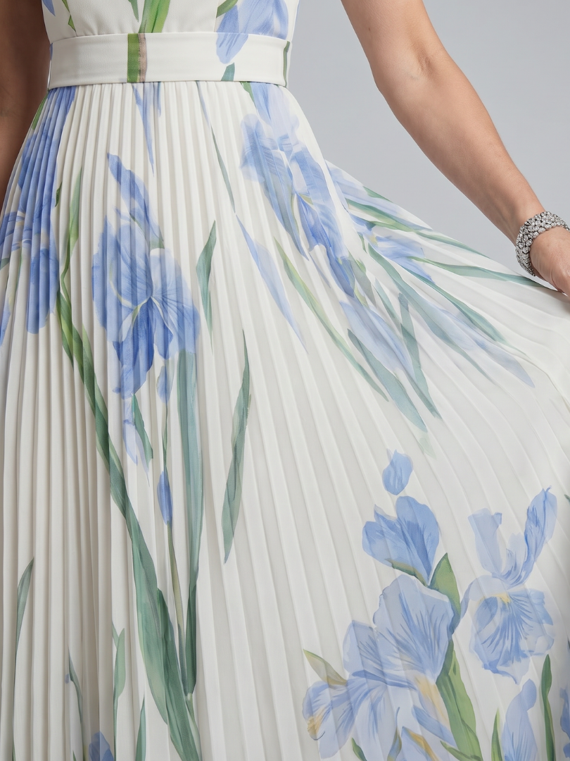 Adelheid | Vestido midi floral con escote cuadrado