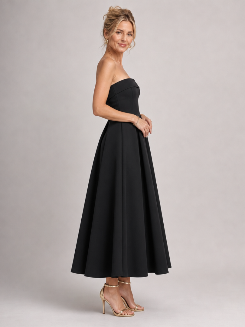Almut | Vestido de noche palabra de honor con cuerpo estructurado