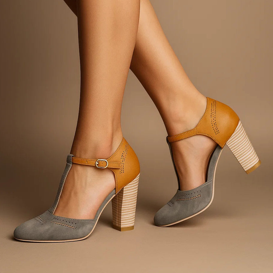 Annelie | Zapatos Mary Jane con tacón ancho