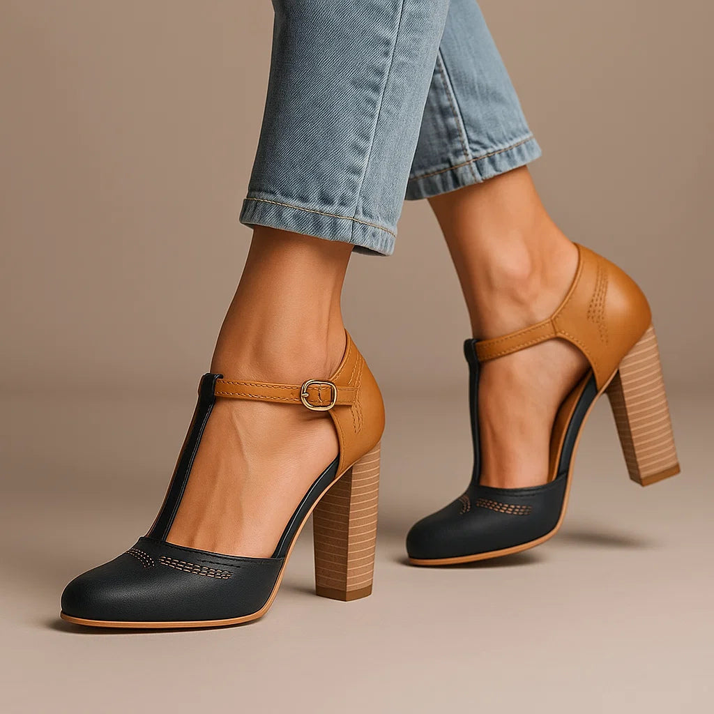 Annelie | Zapatos Mary Jane con tacón ancho