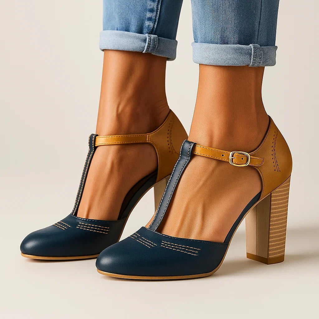 Annelie | Zapatos Mary Jane con tacón ancho
