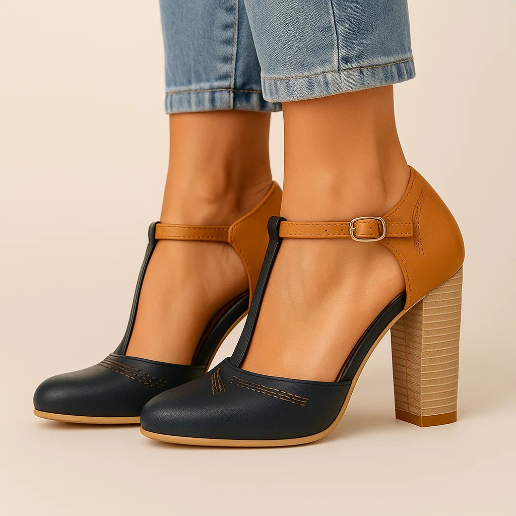 Annelie | Zapatos Mary Jane con tacón ancho