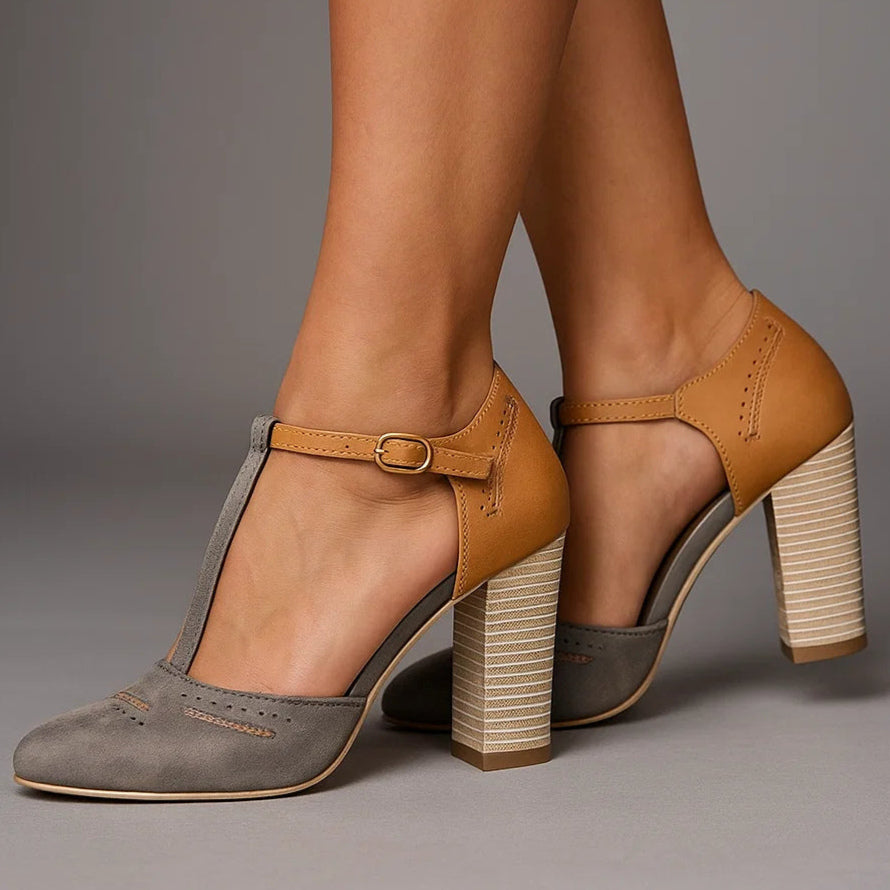 Annelie | Zapatos Mary Jane con tacón ancho