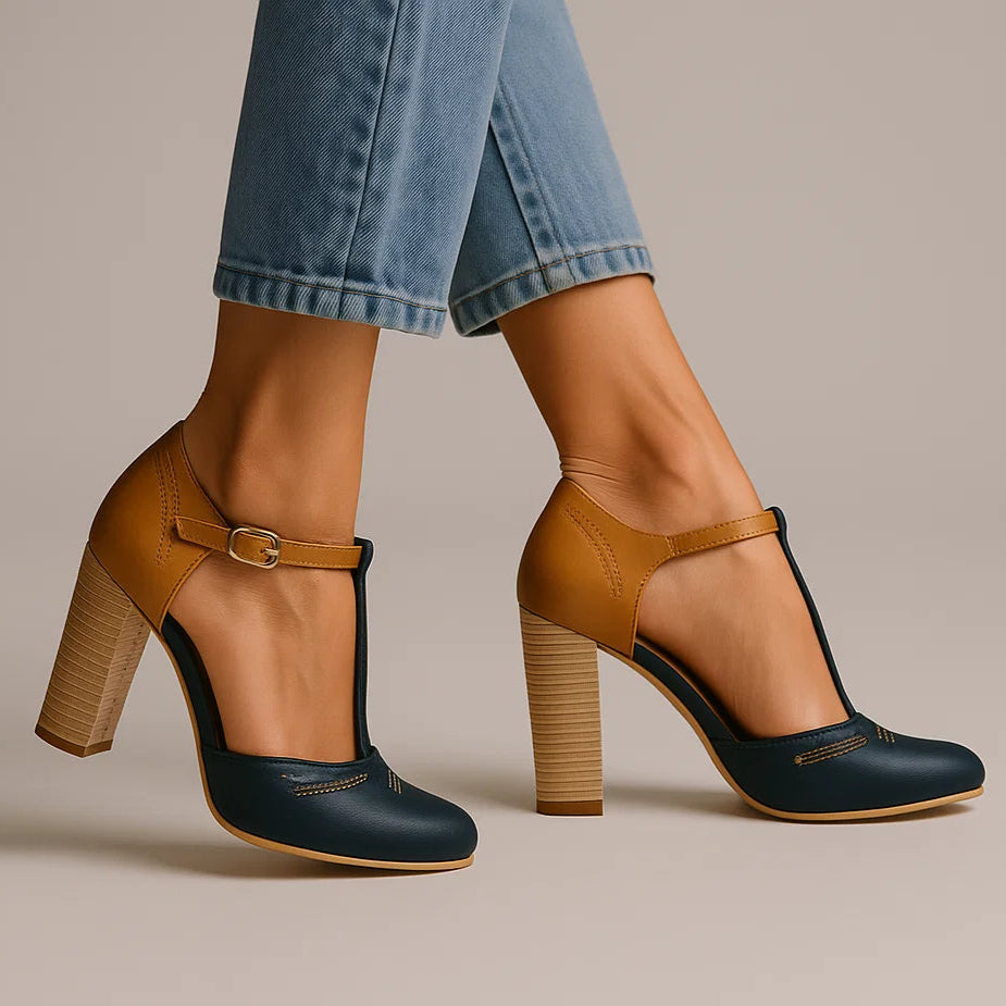 Annelie | Zapatos Mary Jane con tacón ancho