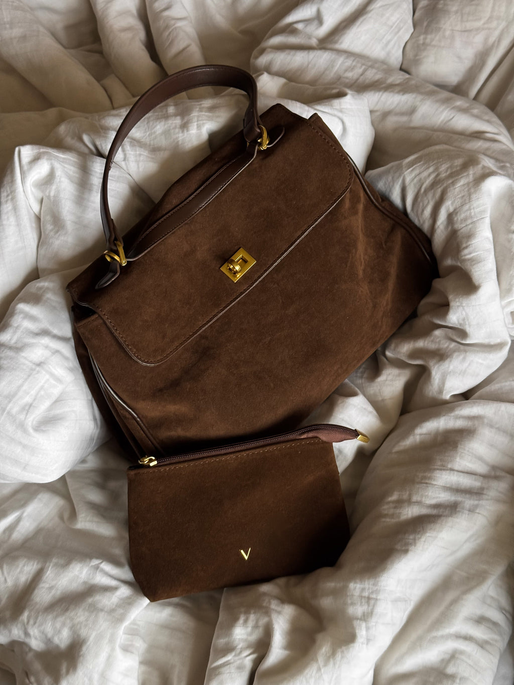 Annika | Bolso de hombro elegante en efecto ante