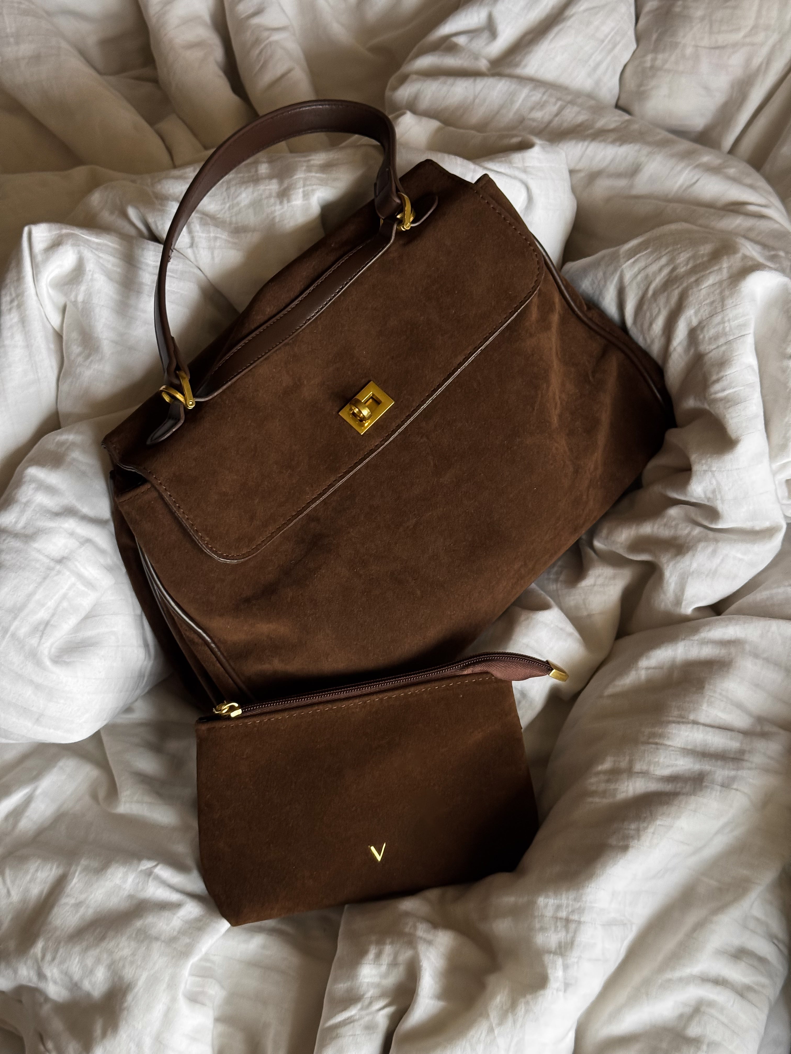Annika | Bolso de hombro elegante en efecto ante