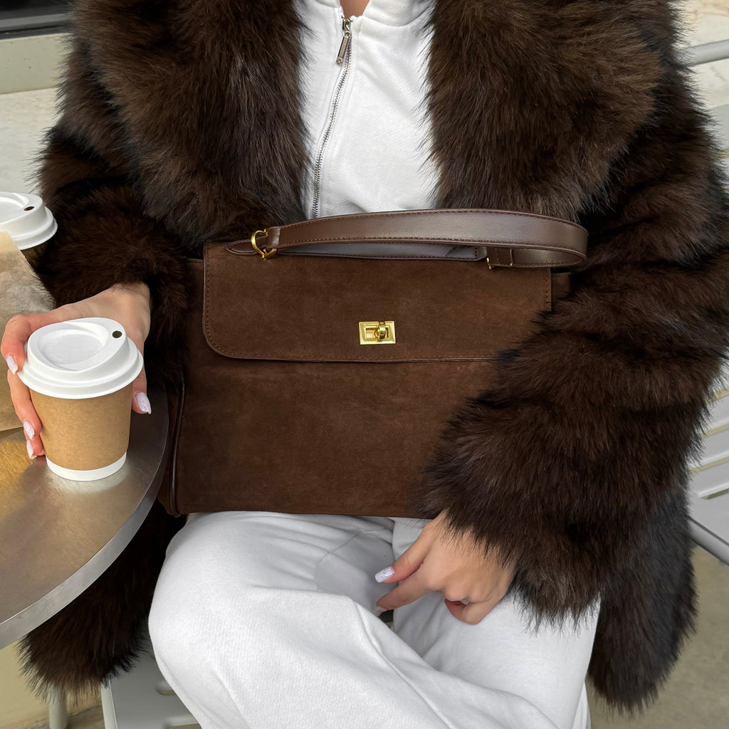 Annika | Bolso de hombro elegante en efecto ante