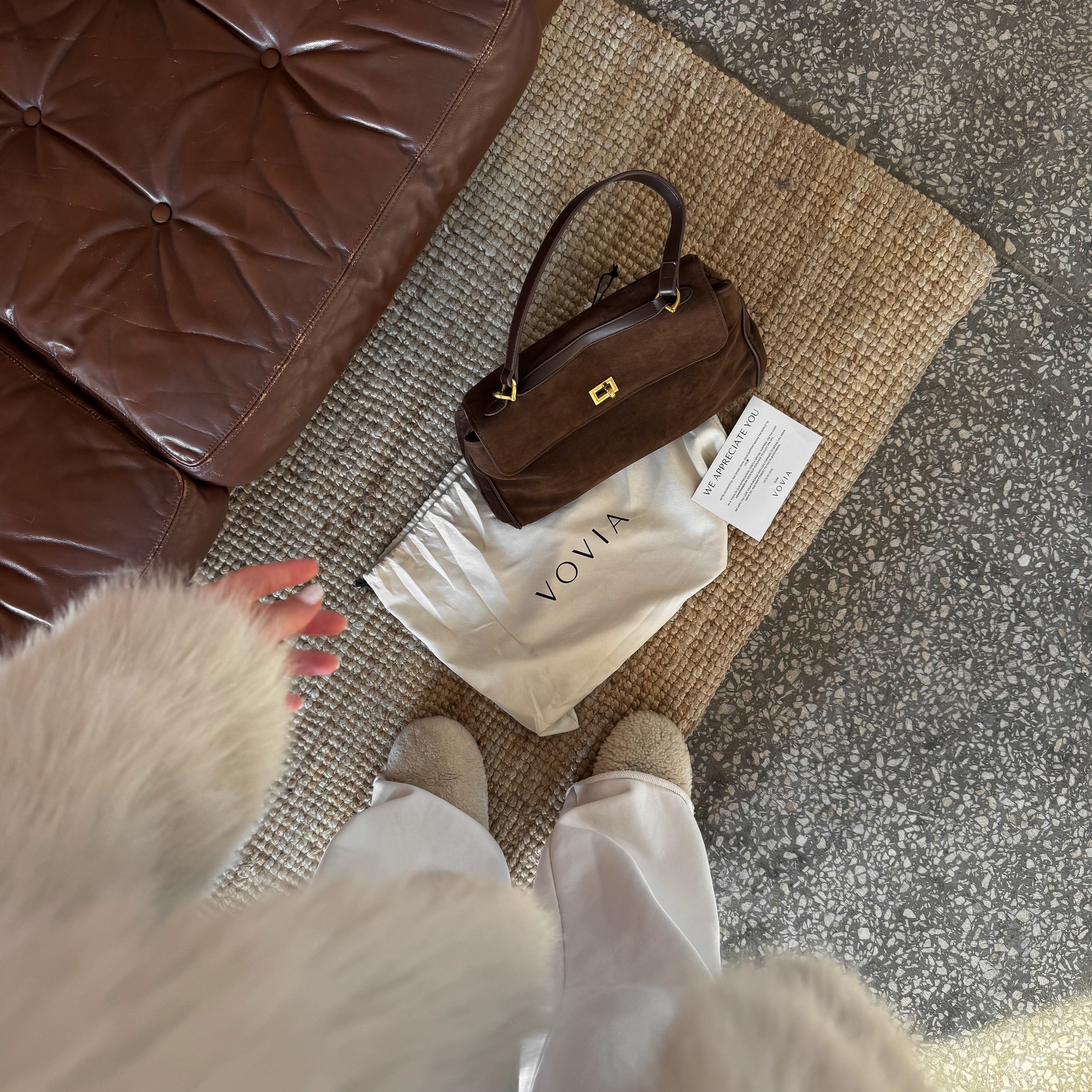 Annika | Bolso de hombro elegante en efecto ante