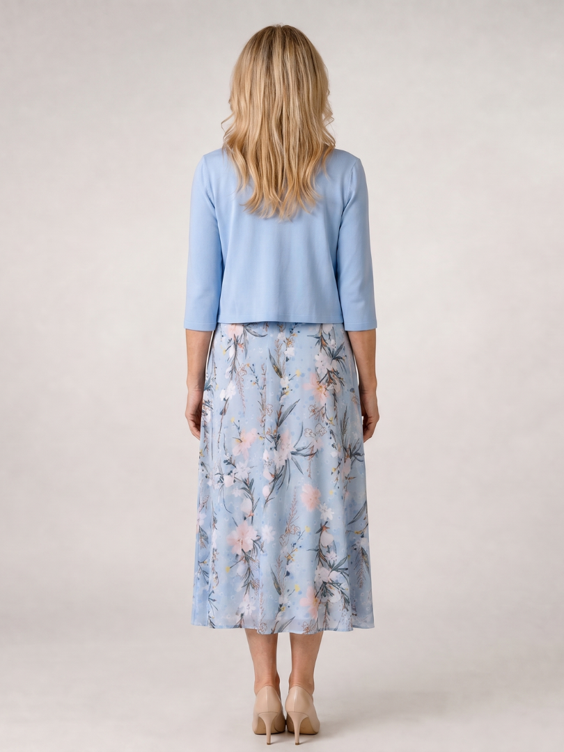 Aurelia | Vestido midi floral con chaqueta corta a juego