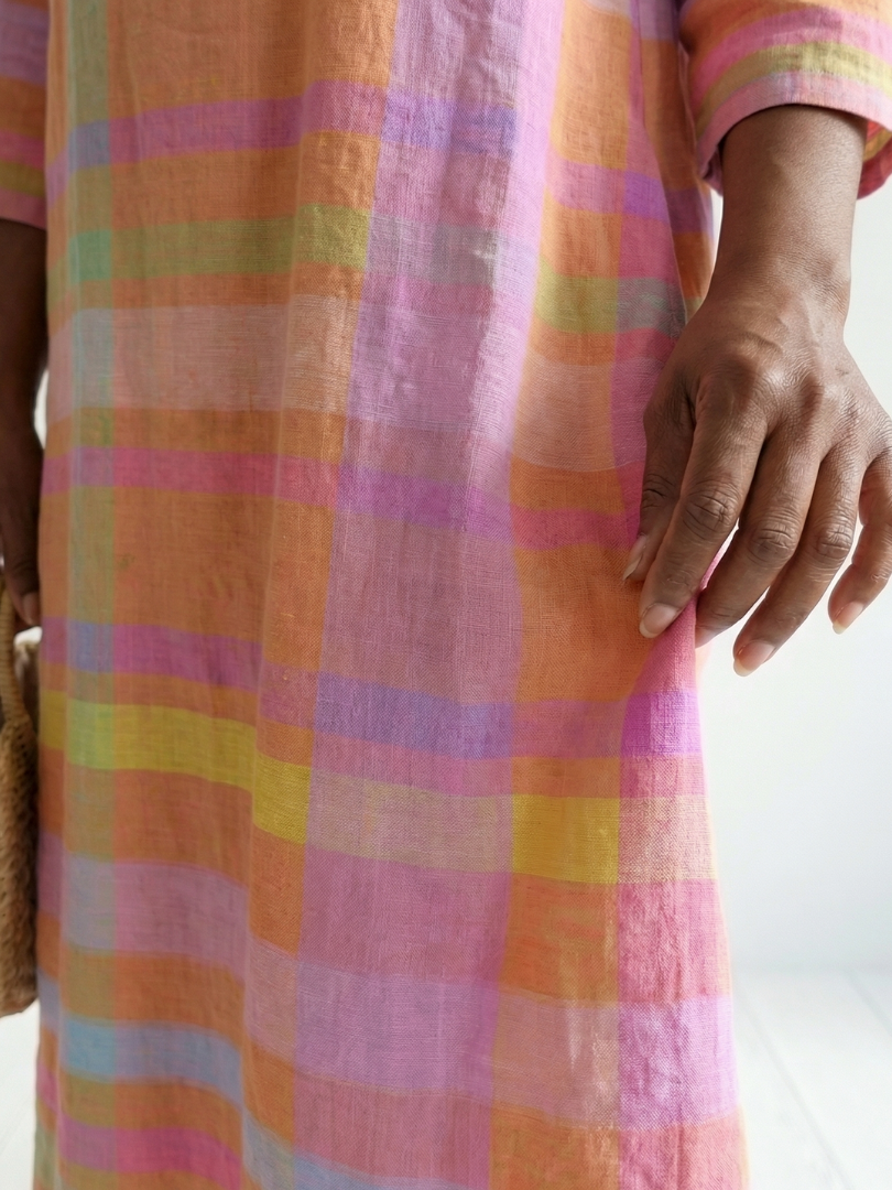 Britta | Vestido midi de rayas de corte holgado