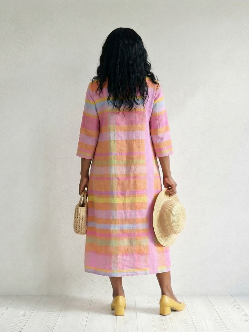 Britta | Vestido midi de rayas de corte holgado