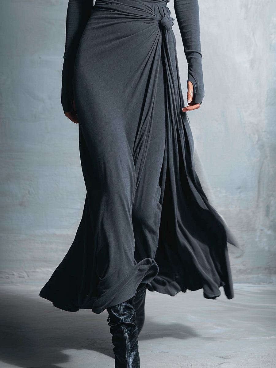 ADRIANA™| VESTIDO MAXI CON NUDO LATERAL