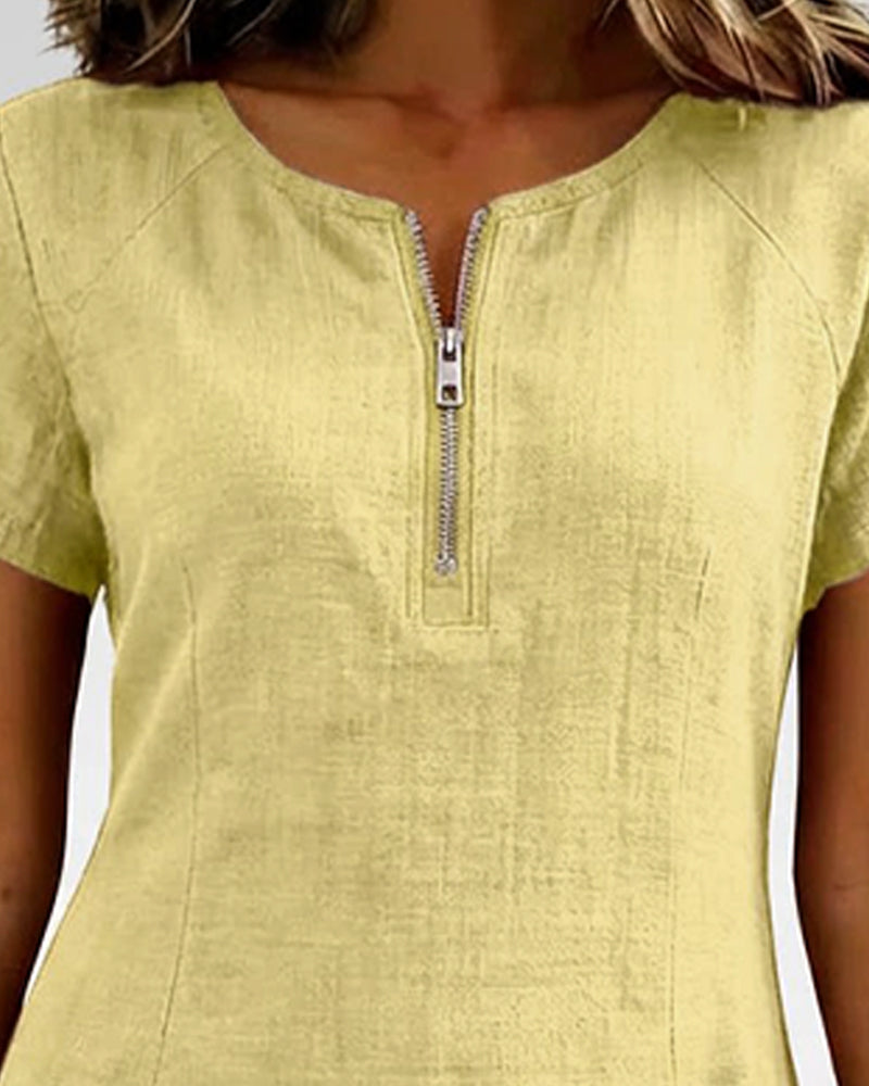 Elsera® | Vestido de algodón con cremallera