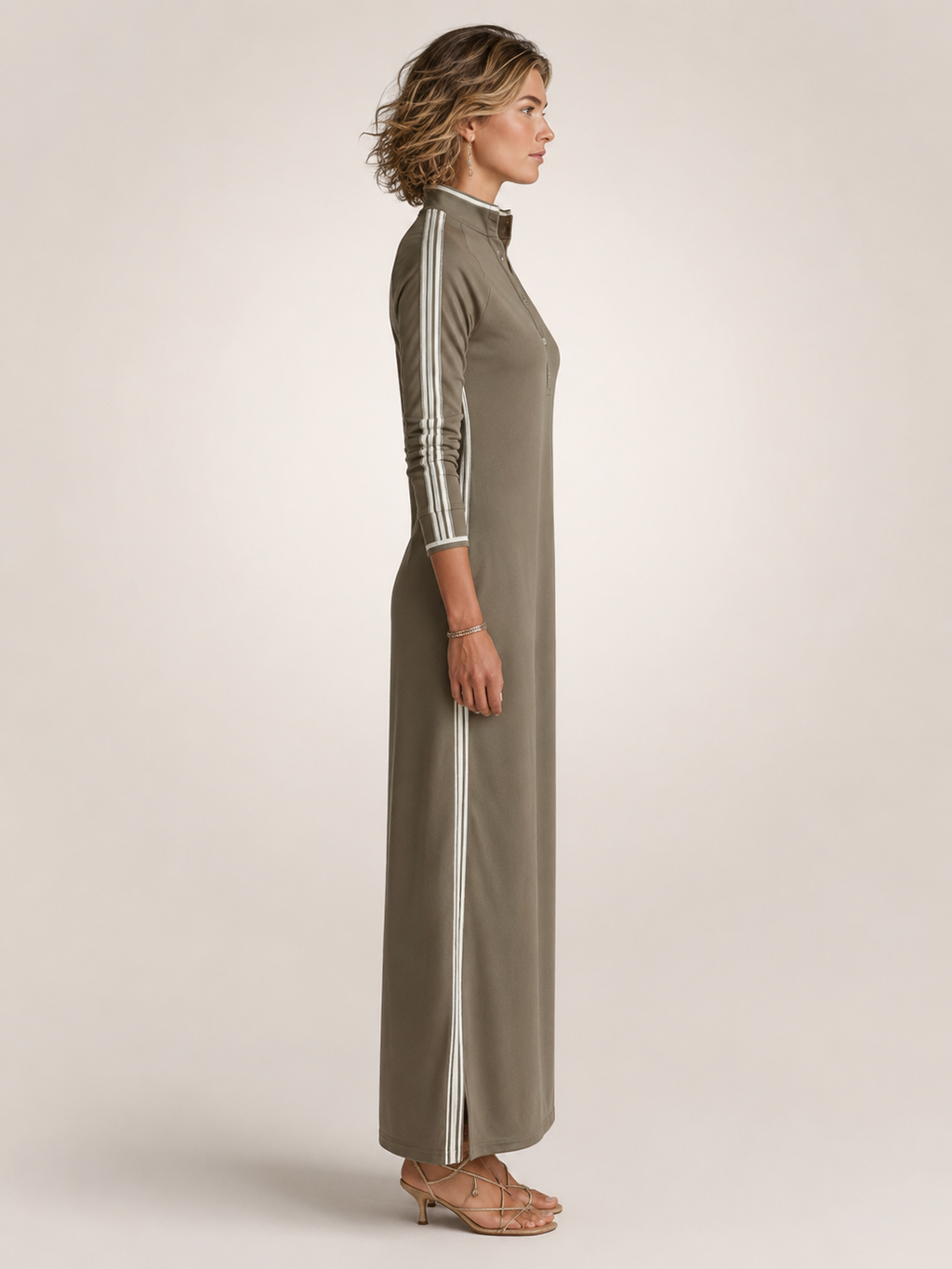 Frieda | Vestido de felpa minimalista en largo maxi
