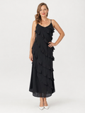 Edda | Vestido largo con volantes escalonados